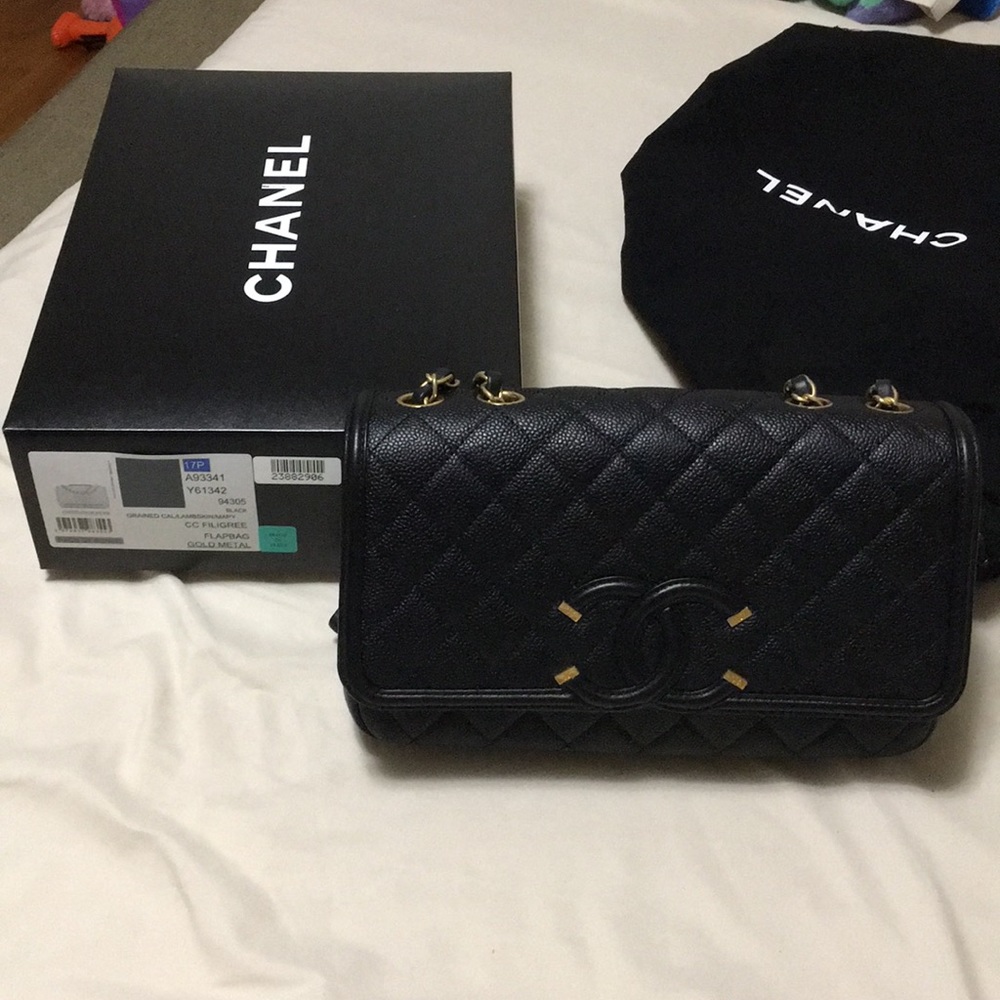 Chanel filigree flap bag